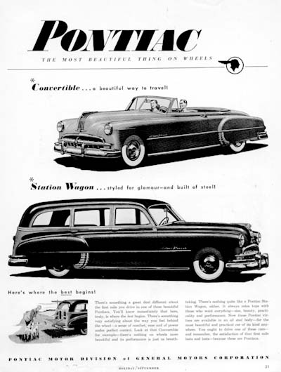 1949 Pontiac Silver Streak Vintage Ad #000482