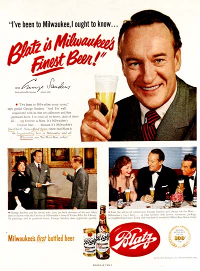 1951 Blatz Beer Vintage Ad 