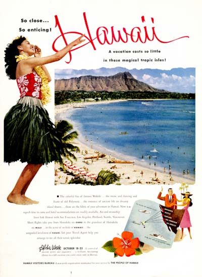 1954 Hawaii Tourism #000609