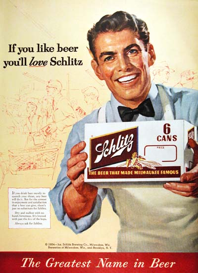1954 Schlitz Beer #000628