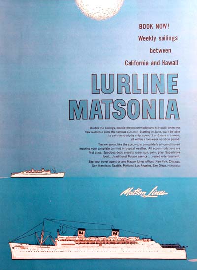 1957 Matson Cruise Lines #000767