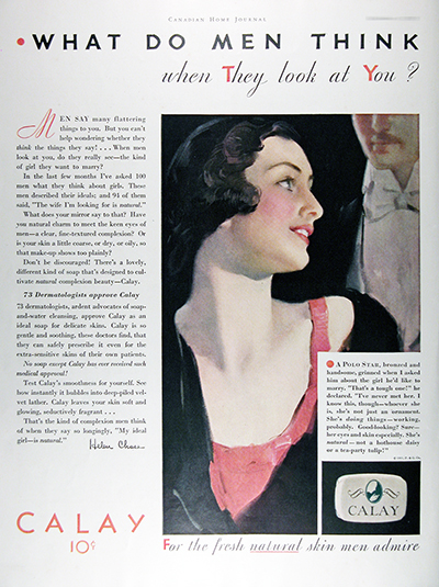 1931 Calay Beauty Soap Vintage CDN Ad #025806