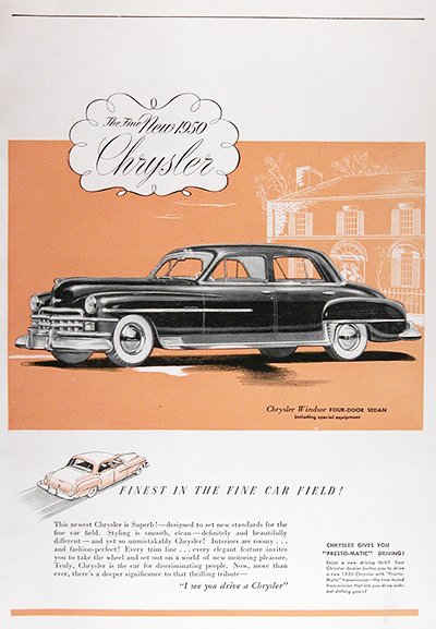 1950 Chrysler Windsor Vintage Ad