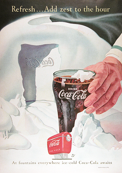1950 Coke Vintage CDN Ad