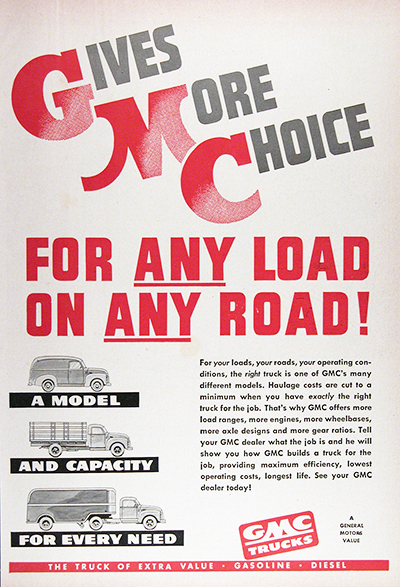 1950 GMC Trucks Vintage CDN Ad