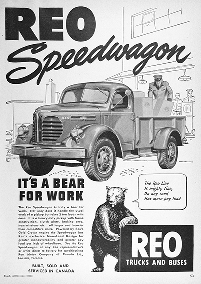 1950 REO Speedwagon Pickup Vintage AD #025500