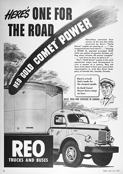 1950 REO Semi Tractor Vintage Ad #025503
