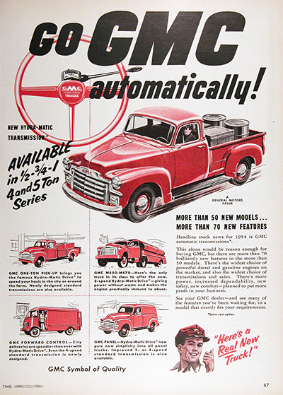 1954 GMC Trucks Vintage Ad #025562
