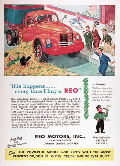 1954 REO F-50 Tractor Vintage Ad #025570