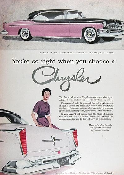 1955 Chrysler New Yorker St. Regis Vintage Ad #025584