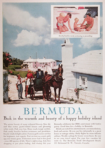 1959 Bermuda Tourism Vintage CDN Ad #025941