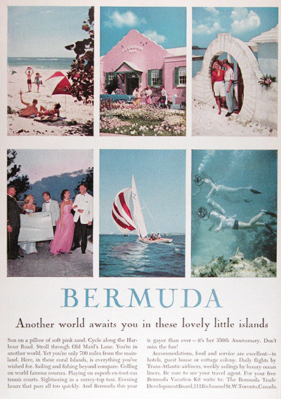 1959 Visit Bermuda Vintage Ad