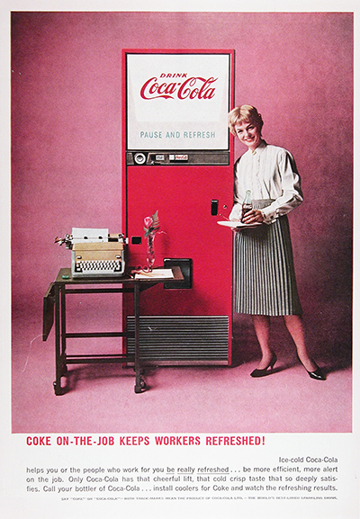 1959 Coca Cola Machine Vintage Ad #025659