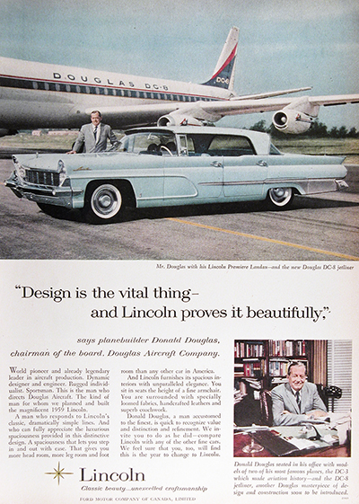 1959 Lincoln Premiere Landau Sedan Vintage Ad #025912