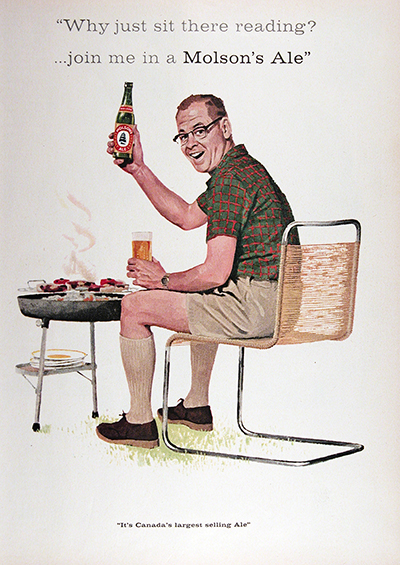 1959 Molson's Export Ale Vintage Ad #025675b 