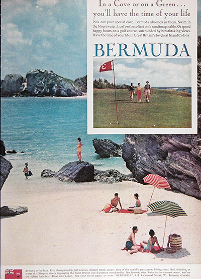 1961 Visit Bermuda Vintage Travel Ad #025755
