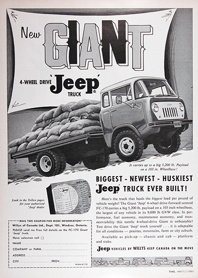 1961 Jeep FC Forward Control 170 Vintage Ad #025738