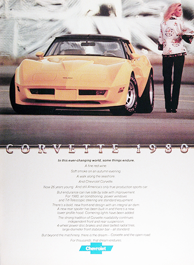 1980 Chevy Corvette Vintage Ad #025871