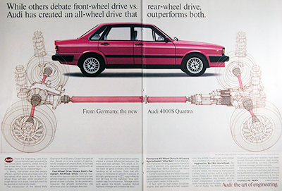 1984 Audi 4000S Quattro Vintage Ad #025885