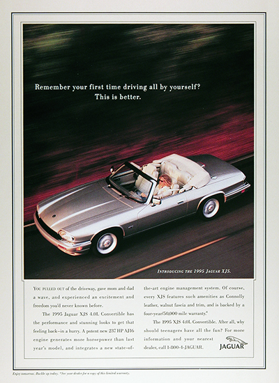1995 Jaguar XJS Convertible Vintage Ad # 025966