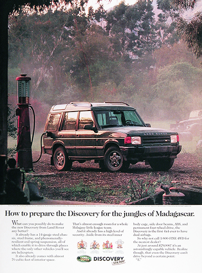 1995 Land Rover Discovery Vintage Ad #025952