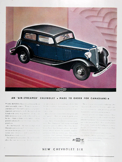 1933 Chevrolet Six 2-Door Sedan Vintage Ad #09946