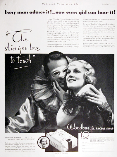 1934 Woodbury Facial Soap Vintage Ad #025425