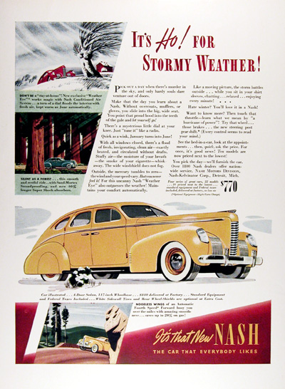 1939 Nash 4-Door Sedan Vintage Ad #025491