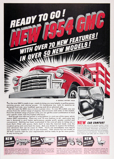 1954 GMC Trucks Vintage Ad #025394