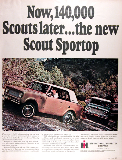 1966 International Scout Sportop Vintage Ad #010546