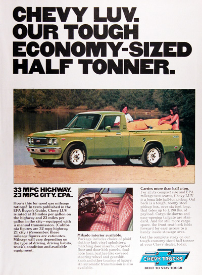 1977 Chevy LUV Truck Vintage Ad #005225